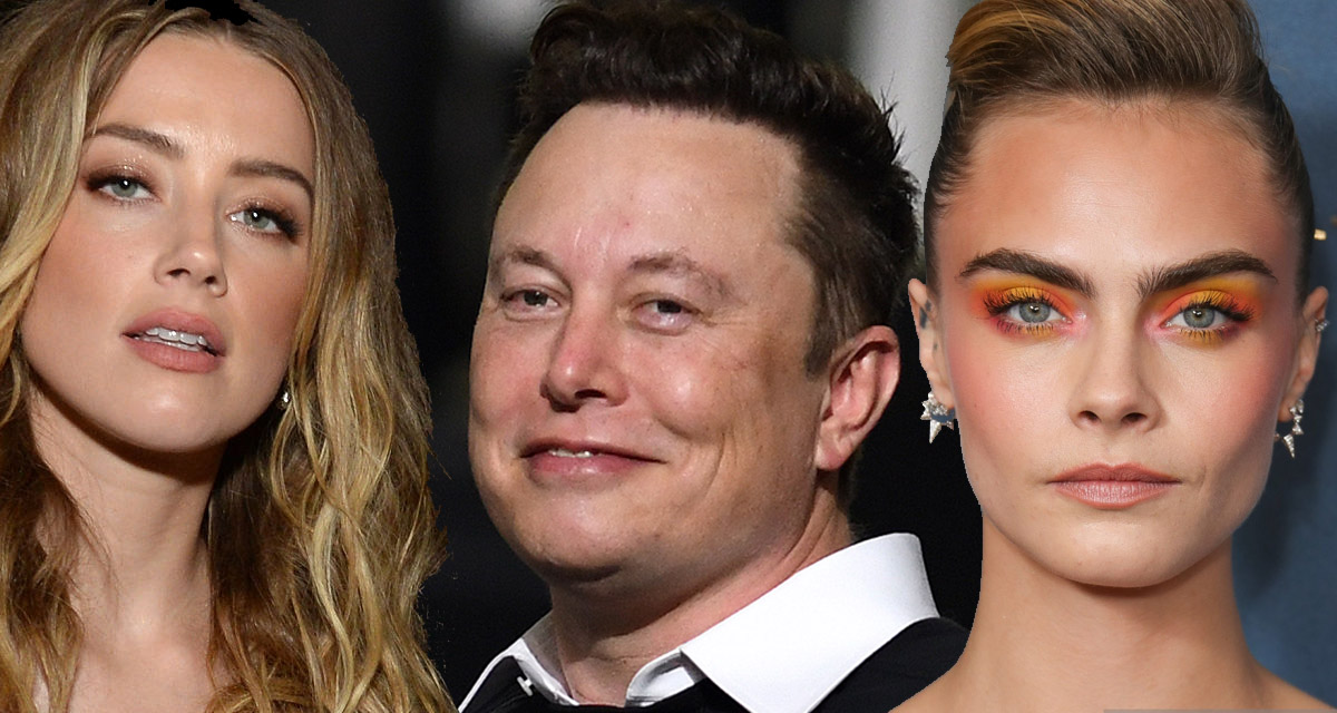 Elon Musk Cara Delevingne E Amber Heard