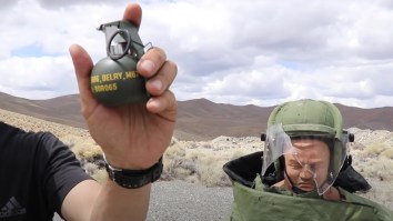 Guy Tests A Bomb Suit Against An M67 Frag Grenade To See How Well These Suits Actually Hold Up