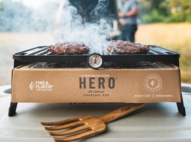 The Hero Grill portable charcoal grill