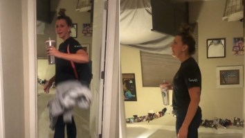 This Girl Pulls Off Ultimate Prank By Completely Flipping Her Roommates Room Upside Including Attaching The Bed To The Ceiling