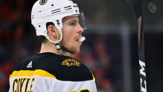 Bruins Reportedly Admit To Photoshopping Boston Police Logo Off Of Charlie Coyle’s Shirt To ‘Protect’ Him From ‘Unfair Criticism’