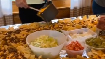 Family Getting Blasted Online For ‘Nacho Table’ Dinner But It Really Doesn’t Seem As Gross As It Looks