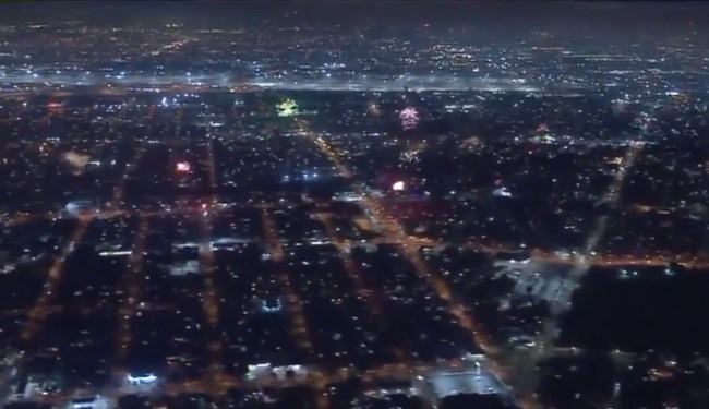 Video Of Thousands Of People Shooting Off Fireworks In Los Angeles