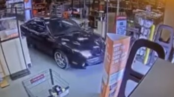 Laziest Shoplifter Ever Drives Car Through Home Depot, Steal Stuff While Still In Slippers