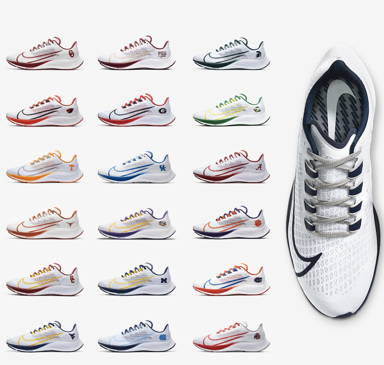 New Nike 2020 College Theme Sneakers 