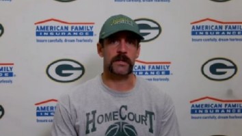 The Internet Mocks Aaron Rodgers’ Ridiculous New Handlebar Mustache