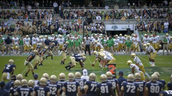 Notre Dame President Sent This Threatening Letter To Students After They Stormed The Field Against Clemson