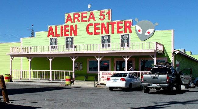 50 Foot Tall Alien Robot Spotted At Area 51 In Satellite Photo