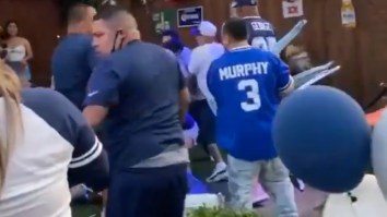 Watch These Cowboys Fans Use Plastic Chairs Like Baseball Bats During Brawl With One Another
