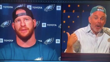 Colin Cowherd Makes Fun Of Carson Wentz For Wearing His Hat Backward, Thinks It Hurts Him As A Franchise QB