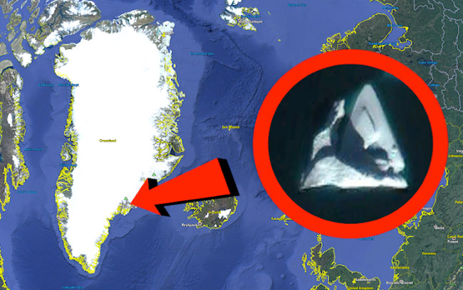 UFO Expert Discovers Alien Craft In Greenland Image Google Earth