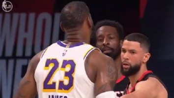 Rockets’ Austin Rivers Looked Absolutely Terrified Of An Angry LeBron James After Accidentally Throwing Ball At LeBron’s Head