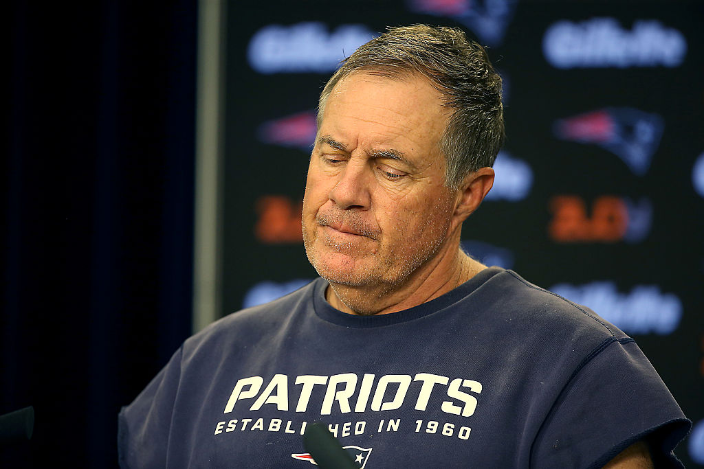 Bill Belichick Pulled Out His Finest Hole Covered Sleeveless Sweatshirt For A Press Conference