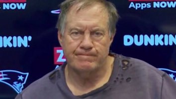 Bill Belichick Pulled Out His Finest Hole-Covered Sleeveless Sweatshirt For A Press Conference And People Had Many, Many Jokes