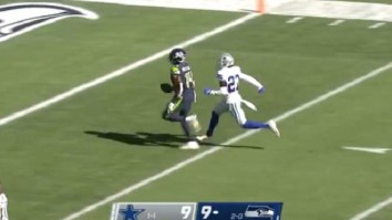 Seahawks WR DK Metcalf Commits Bonehead Play After Getting Ball Stripped At Goal Line While Prematurely Celebrating TD