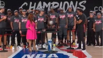 Things Get Awkward When ESPN’s Rachel Nichols Tried To Ask Heat HC Erik Spoelstra About Facing LeBron James In The Finals While Team Was Still Celebrating ECF Win