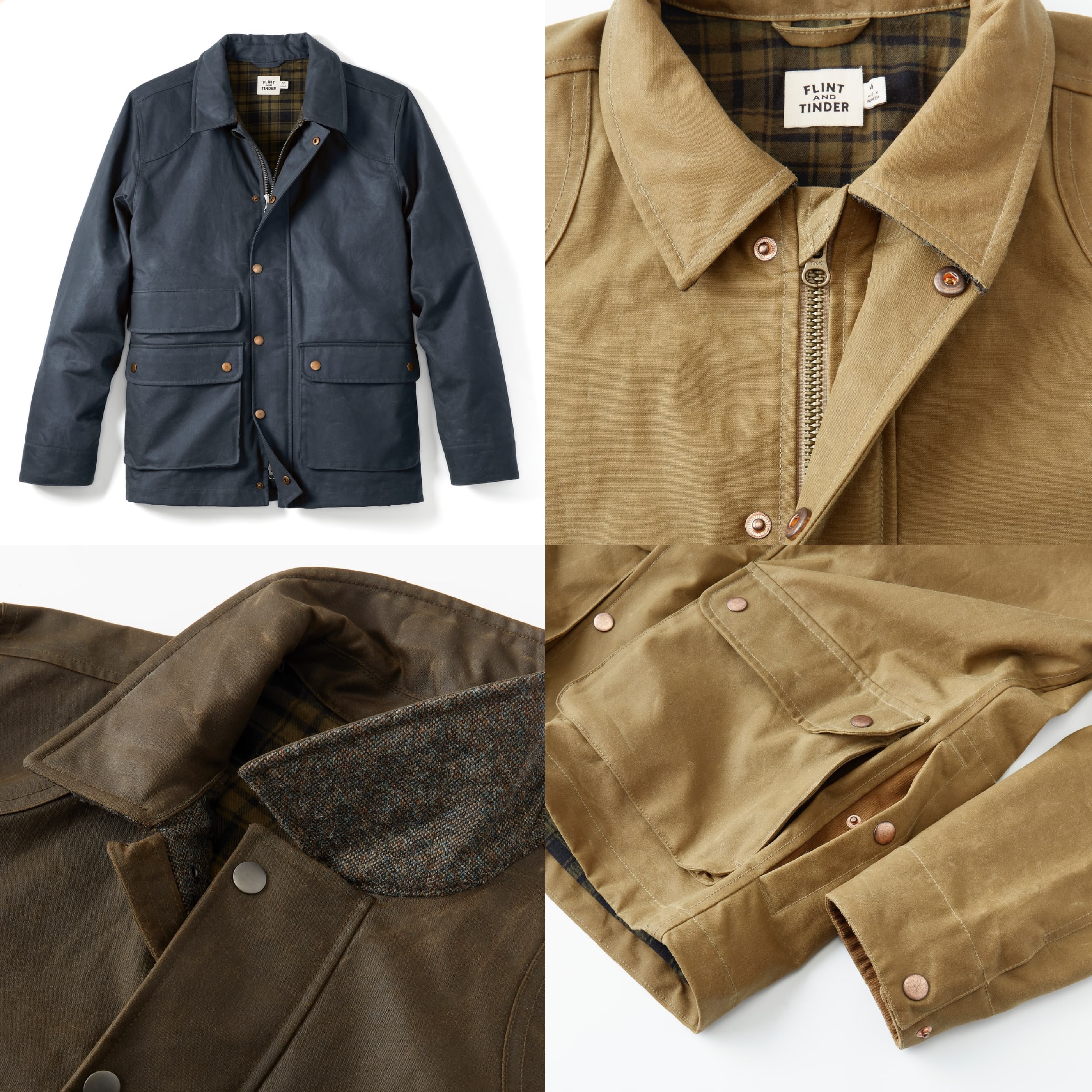 The Flint And Tinder FlannelLined Waxed Hudson Jacket Is Perfect For