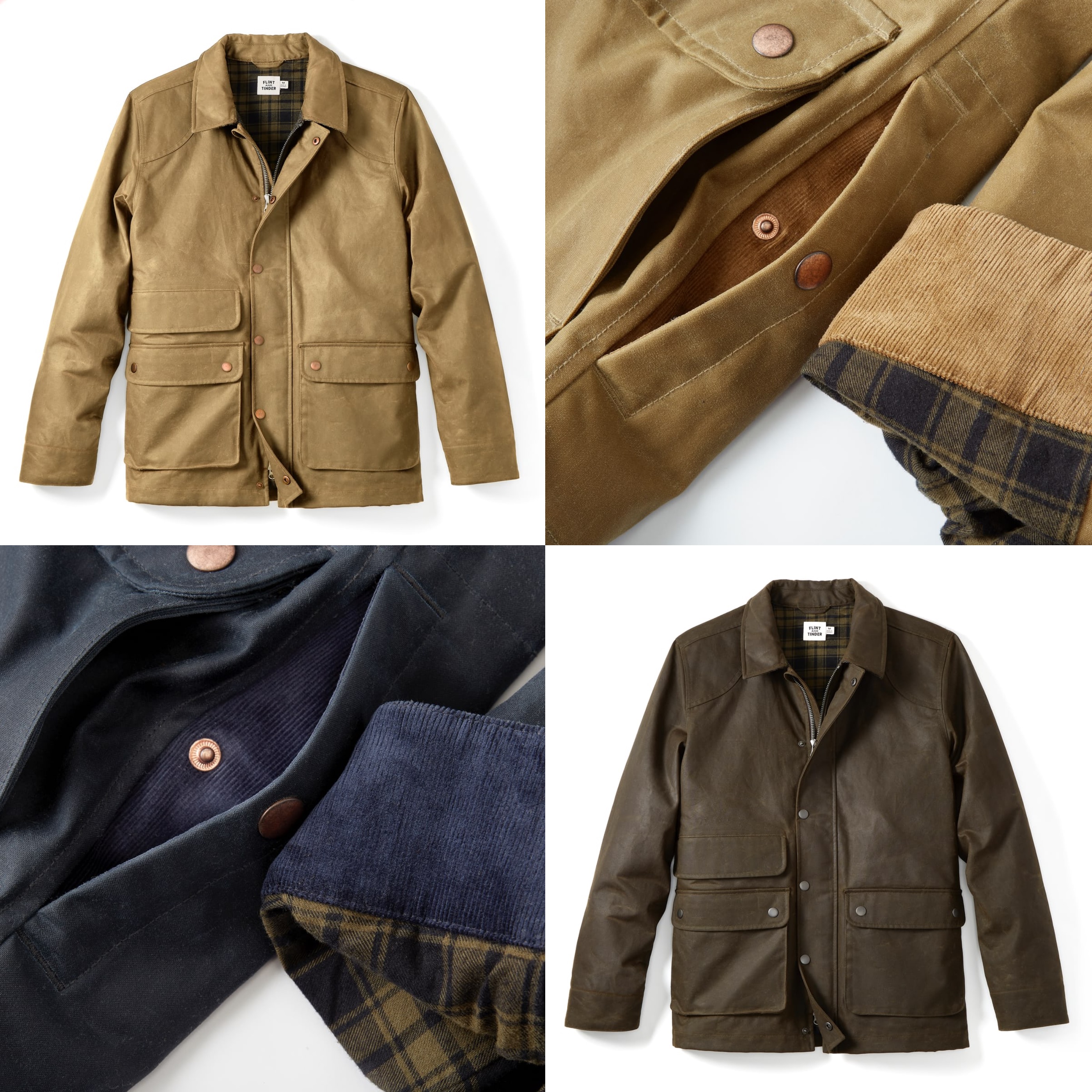 The Flint And Tinder Flannel-Lined Waxed Hudson Jacket Is Perfect For ...