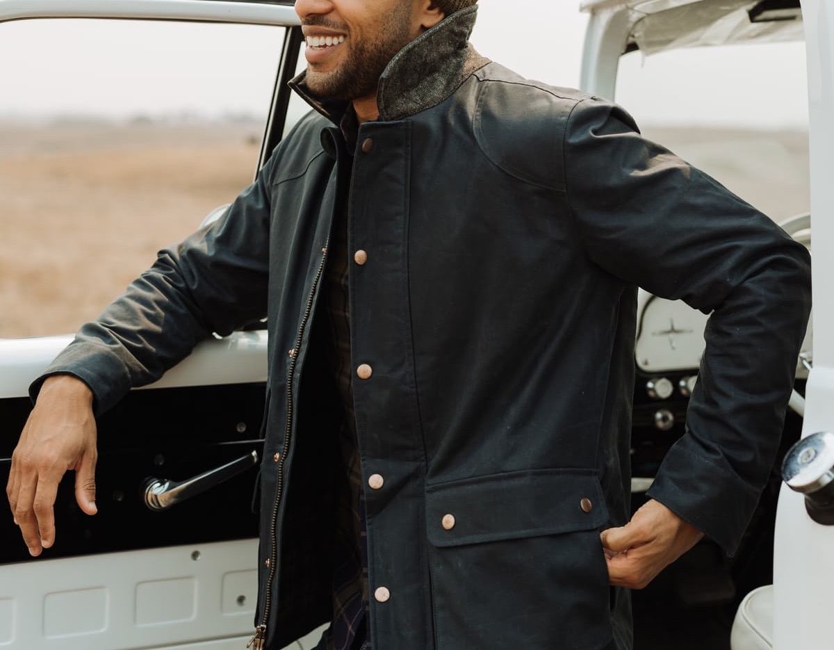 The Flint And Tinder FlannelLined Waxed Hudson Jacket Is Perfect For