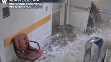 Watch In Amazement As Floodwaters Bust Down Doors And Turns This Hospital Into A Raging Waterpark