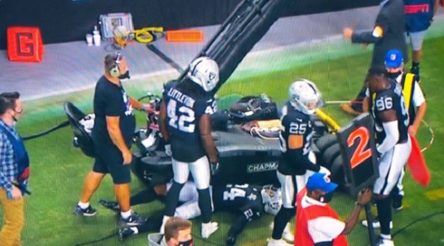 Raiders safety Johnathan Abram's scary collision with MNF television cart  much worse than thought