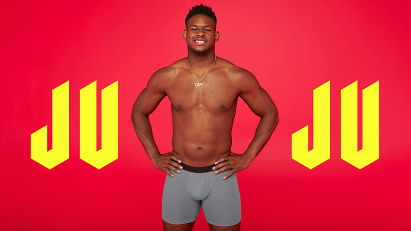 Express Yourself Like JuJu Smith-Schuster Does In His Boldly Styled MeUndies  - BroBible