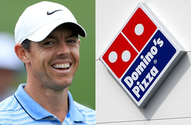 rory mcilroy loves dominos pizza
