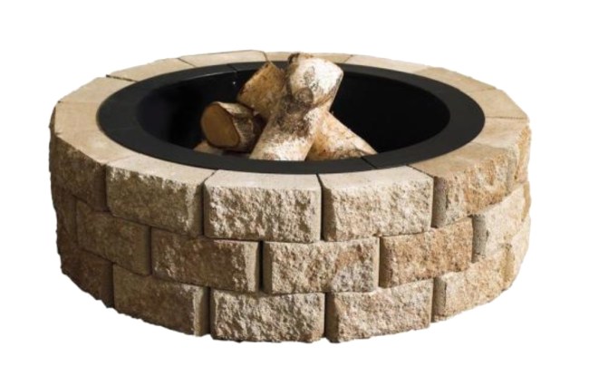 Oldcastle Hudson Stone 40 in. Round Fire Pit Kit