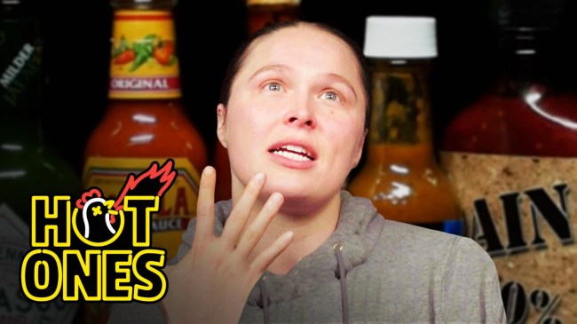 Ronda Rousey Suffers Her Way Through The Hot Ones Challenge