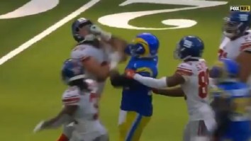 Rams’ Aaron Donald And Giants’ Nick Gates Get Heated And Throw Punches At Each Other During Scufffle