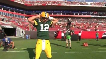 Aaron Rodgers Busts Out Hingle McCringleberry TD Celebration During Bucs-Packers Game