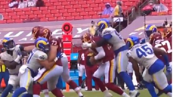 Aaron Donald Yelled That ‘MFer’s Leg Is Strong’ After Jumping On Alex Smith’s Back During Sack