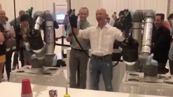 Jeff Bezos Gleefully Wielding Doc Ock Arms Definitely Isn’t Deeply Troubling