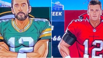 NFL Fans Were Confused After Fox Gave Tom Brady And Aaron Rodgers Huge Muscles In Their Pregame Graphic