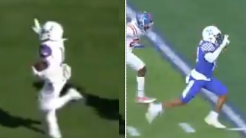 Two College Football Players In Different Games Get Tackled Immediately After Celebrating TD Prematurely By Throwing Up The Peace Sign