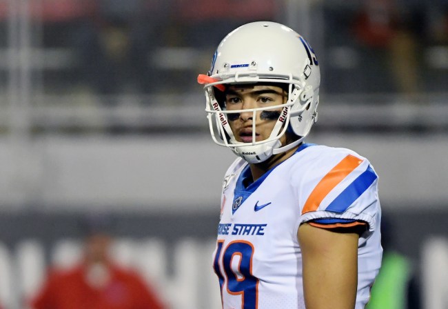 Boise State Quarterback Hank Bachmeier says his girlfriend Jenna Vitamanti is his 'secret weapon' who helped him prepare for the college football season