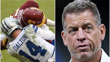 Troy Aikman Defends Cowboys’ Offensive Linemen Reaction, Or Lack Thereof, Following The Andy Dalton Hit