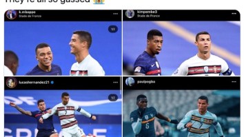 Even The World Cup-Winning French National Team Turned Into A Bunch Of Fanboys Around Cristiano Ronaldo