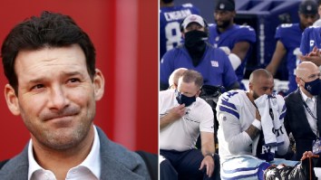 NFL Fans React To Tony Romo’s Absolutely Bizarre ‘You Gotta Hope It’s A Cramp’ Comment During Dak Prescott’s Gruesome Ankle Injury