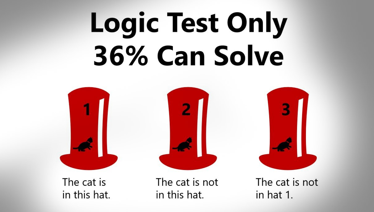 64 Percent Of People Can t Solve This Simple Cat In The Hat Logic 