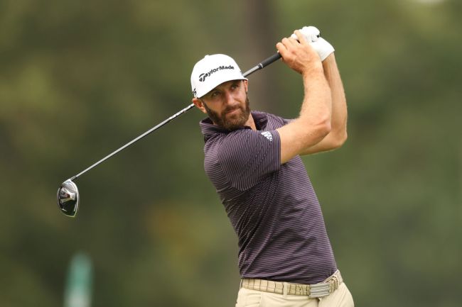 dustin johnson hits person with drive