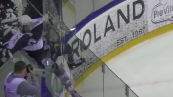 Hungarian Hockey Player Marko Csollak Jumps Straight Through The Plexiglass While Celebrating His First Goal As A Pro