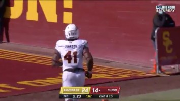 Arizona State Defensive Lineman Tyler Johnson Runs To Use Bathroom Mid Game, Comes Back Looking Lighter