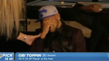 New York Native Obi Toppin Broke Down In Tears After Being Drafted No. 8 Overall By The Knicks