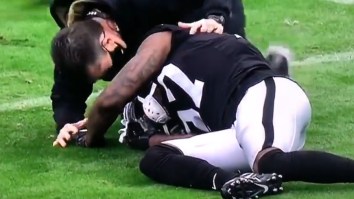 Raiders CB Trayvon Mullen Collapses After Scary Helmet-To-Helmet Hit Against Broncos