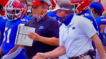 Florida HC Dan Mullen Loses His Mind And Yells At Defensive Coordinator Todd Grantham On The Sidelines