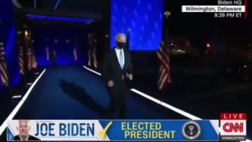 Joe Biden Running Down Ramp During His Victory Speech Gets Turned Into A WWE-Themed Meme