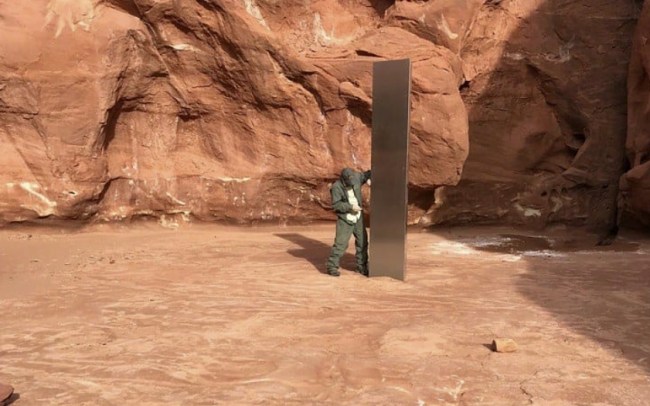A mysterious metal monolith was discovered in Utah after public safety officers spotted the object while conducting a routine wildlife mission.
