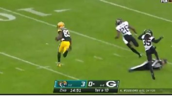 Ref Falls And Accidentally Blocks Jaguars Defender And Leads To Packers Touchdown