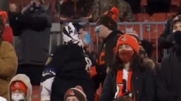 Browns And Ravens Fans Get Heated In The Stands And Nearly Go At It During ‘Monday Night Football’ Game